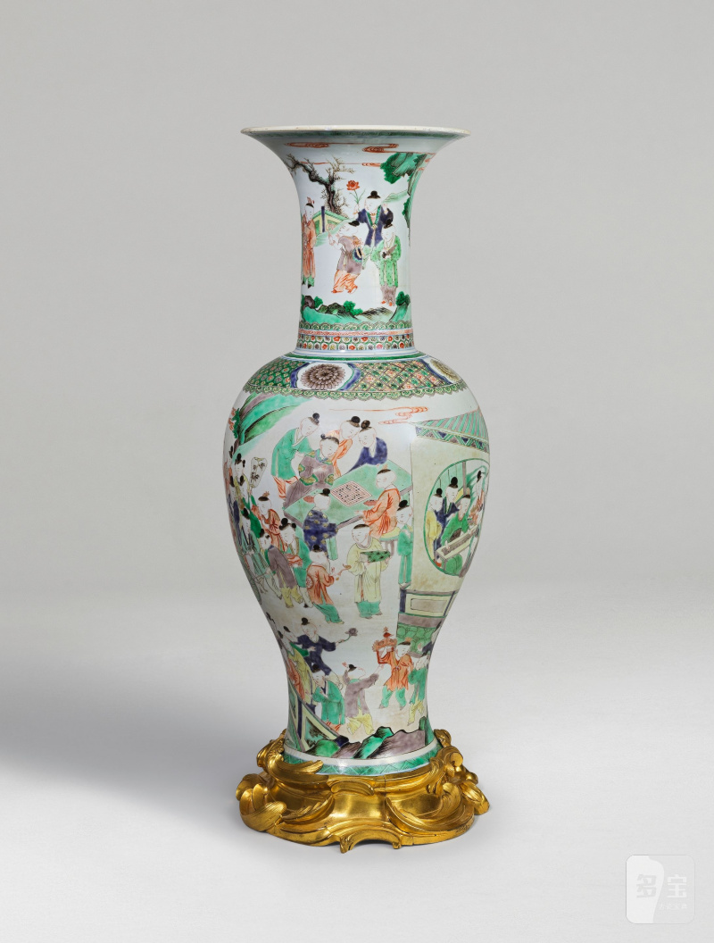 清康熙 五彩百子圖鳳尾尊 | IMPORTANT ET RARE GRAND VASE YENYEN EN PORCELAINE DE LA FAMILLE VERTE - 图21